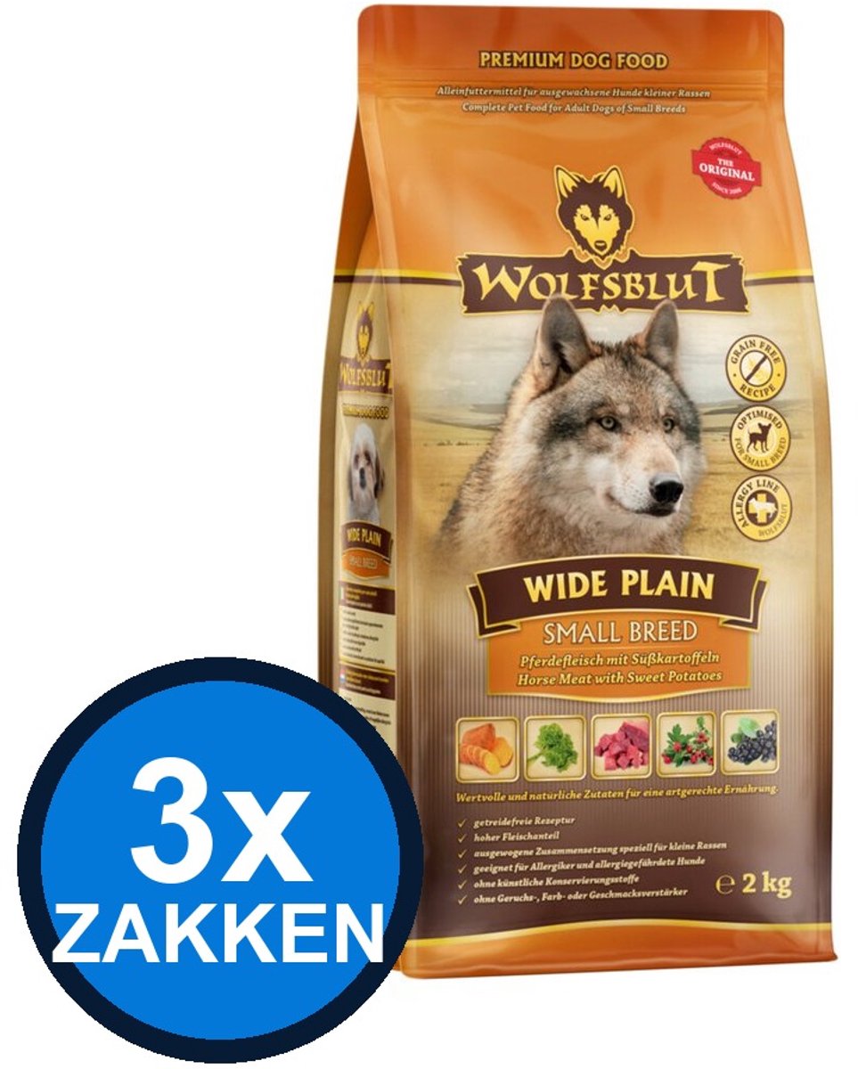 Wolfsblut Wolfsblut - Adult Wide Plain Small Breed - Hondenvoer Droogvoer - 2 kg
