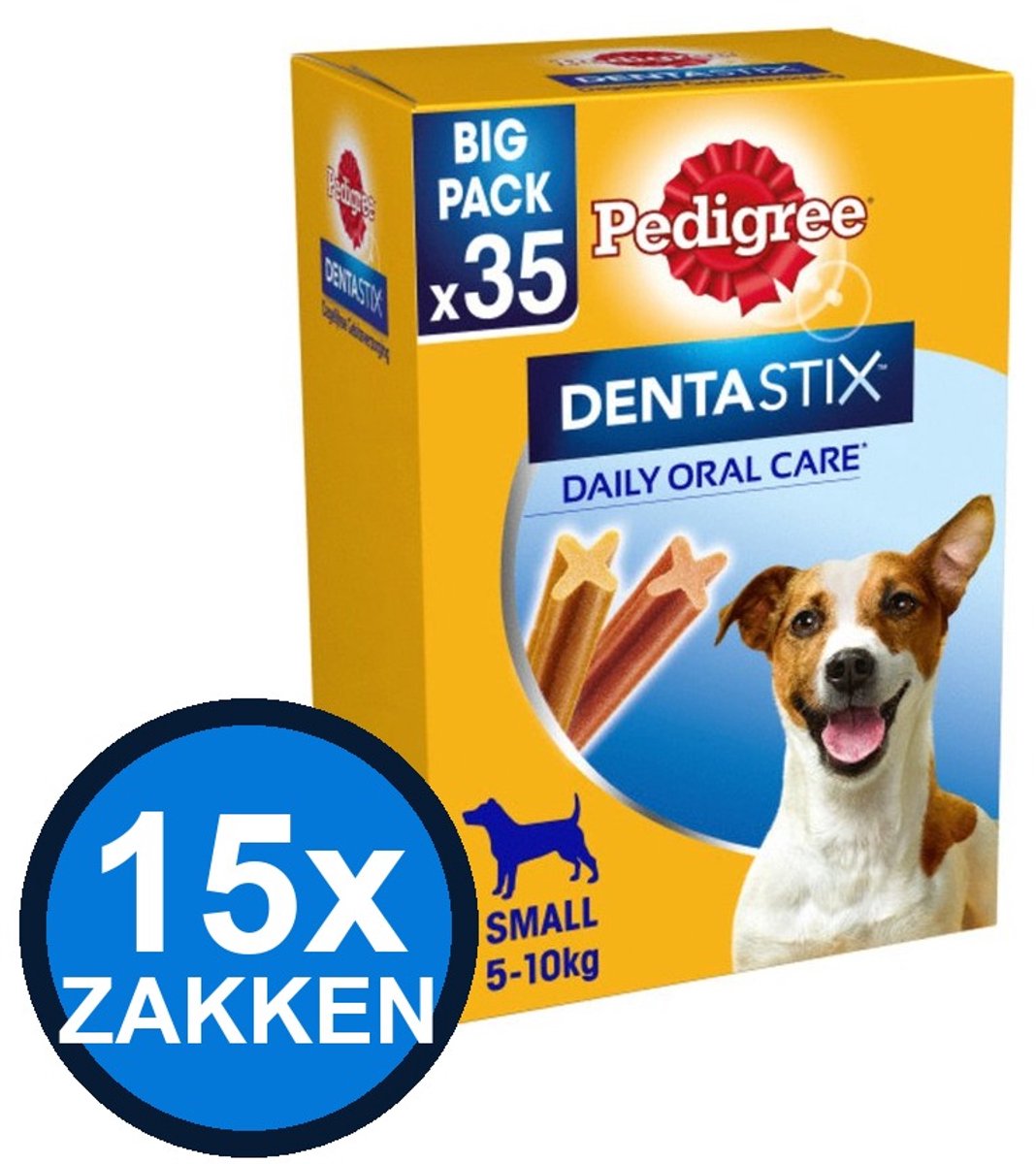 15x Pedigree - Dentastix Mini Multipack 35-pack - Hondenvoer Snacks - 550 g