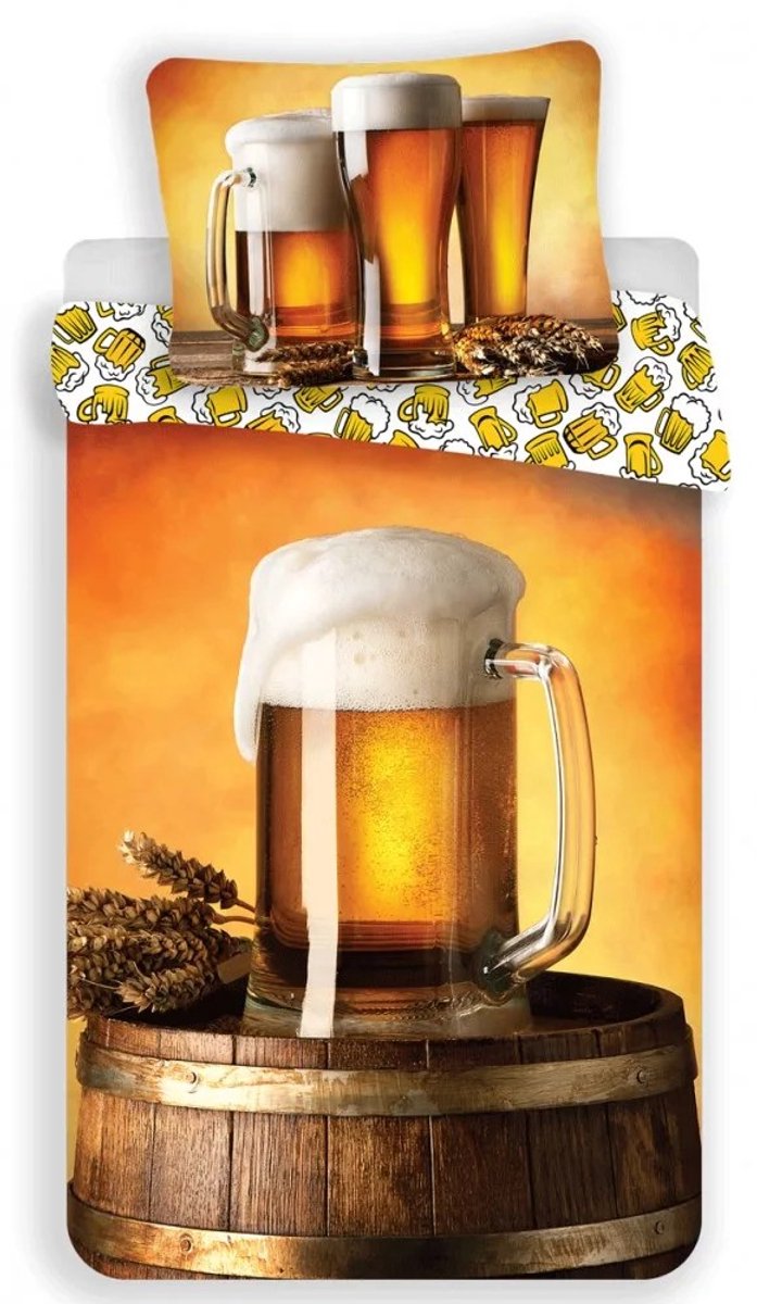 Dreamee Dekbedovertrek Bierpul 140 x 200 cm - 70 x 90 cm