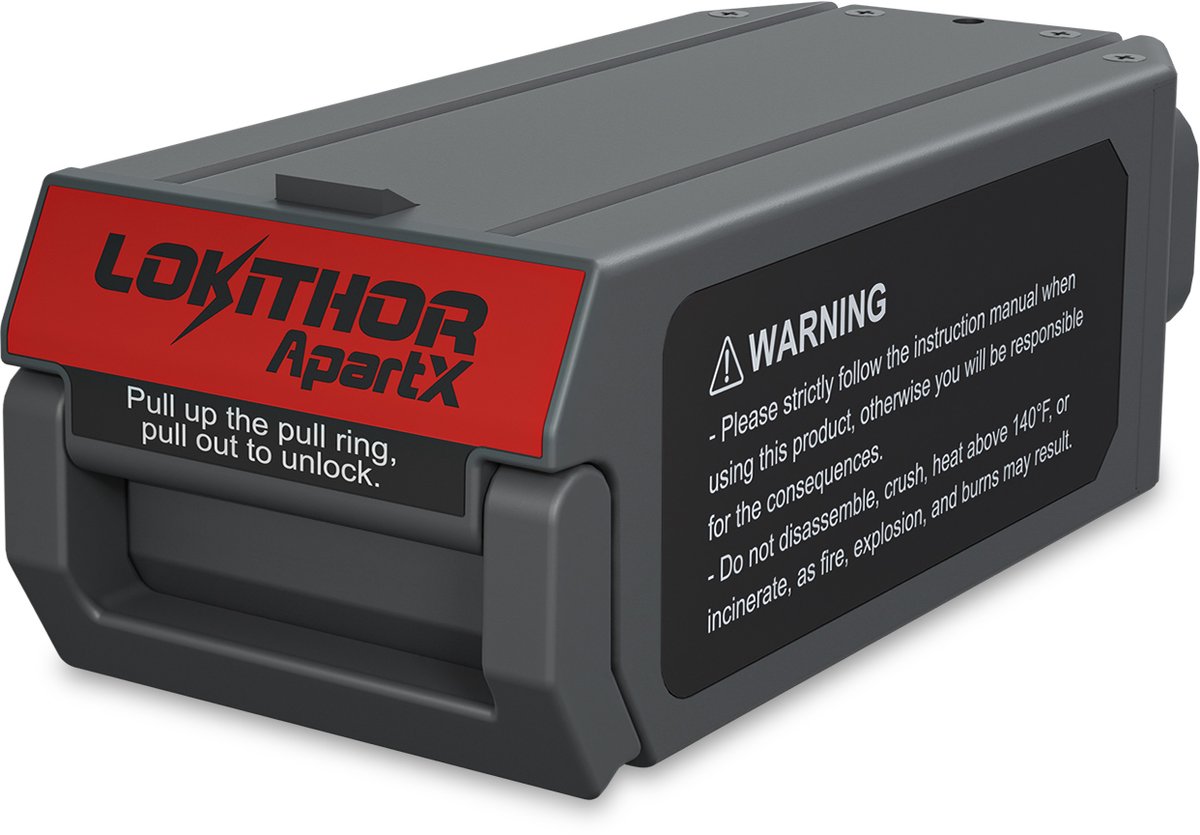 Lokithor Lipo Batterij - 12V 1500A - Voor ApartX Jumpstarter en Compressor - Verwisselbaar
