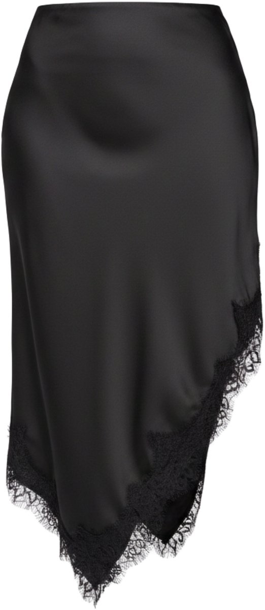OMBRE Rok - polyester - effen - rok Zwart L