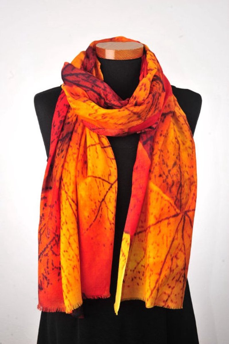 Cashmere sjaal Indian Summer - Luxe sjaal - 75 x 200 cm