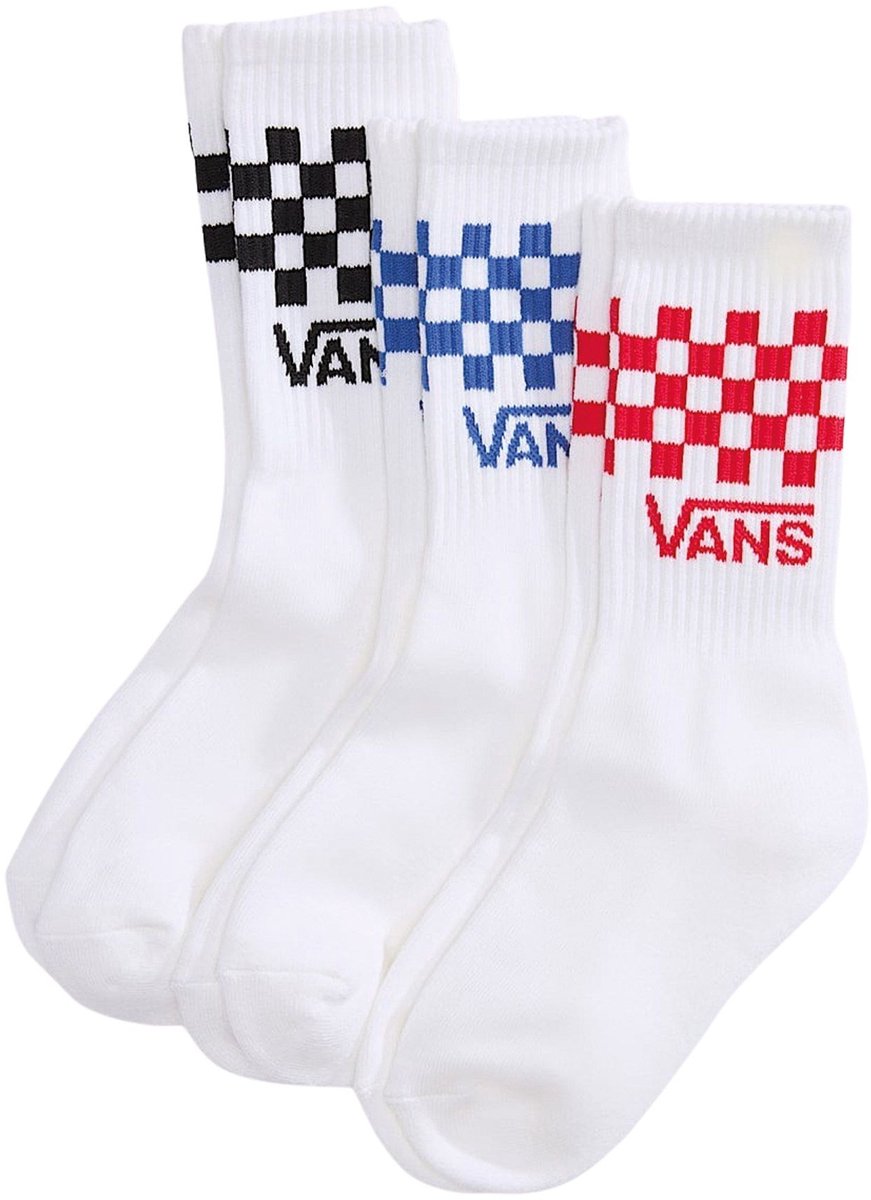 Vans Classic Check Crew Sokken Junior Zwart