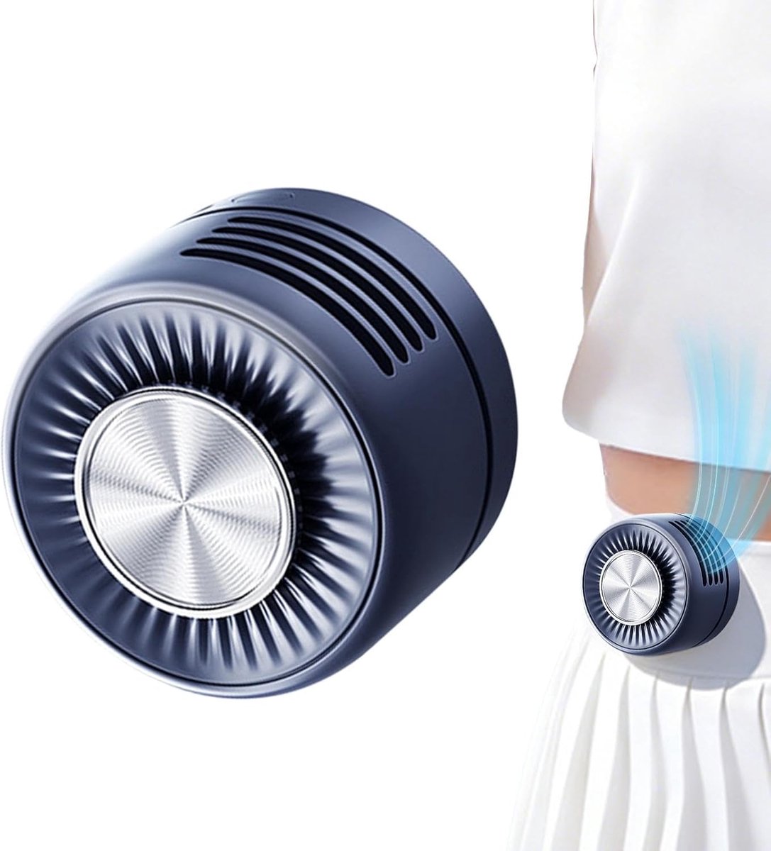 Mini Ventilator - Clip On Ventilator - Oplaadbare USB Ventilator - Portable Clip Fan - Nekventilator - 360° Verstelbare - USB Oplaadbare Stille Bladeless Ventilatoren - Verstelbare - Geschikt Voor Buiten, Op Reis En Op Kantoor - Blauw