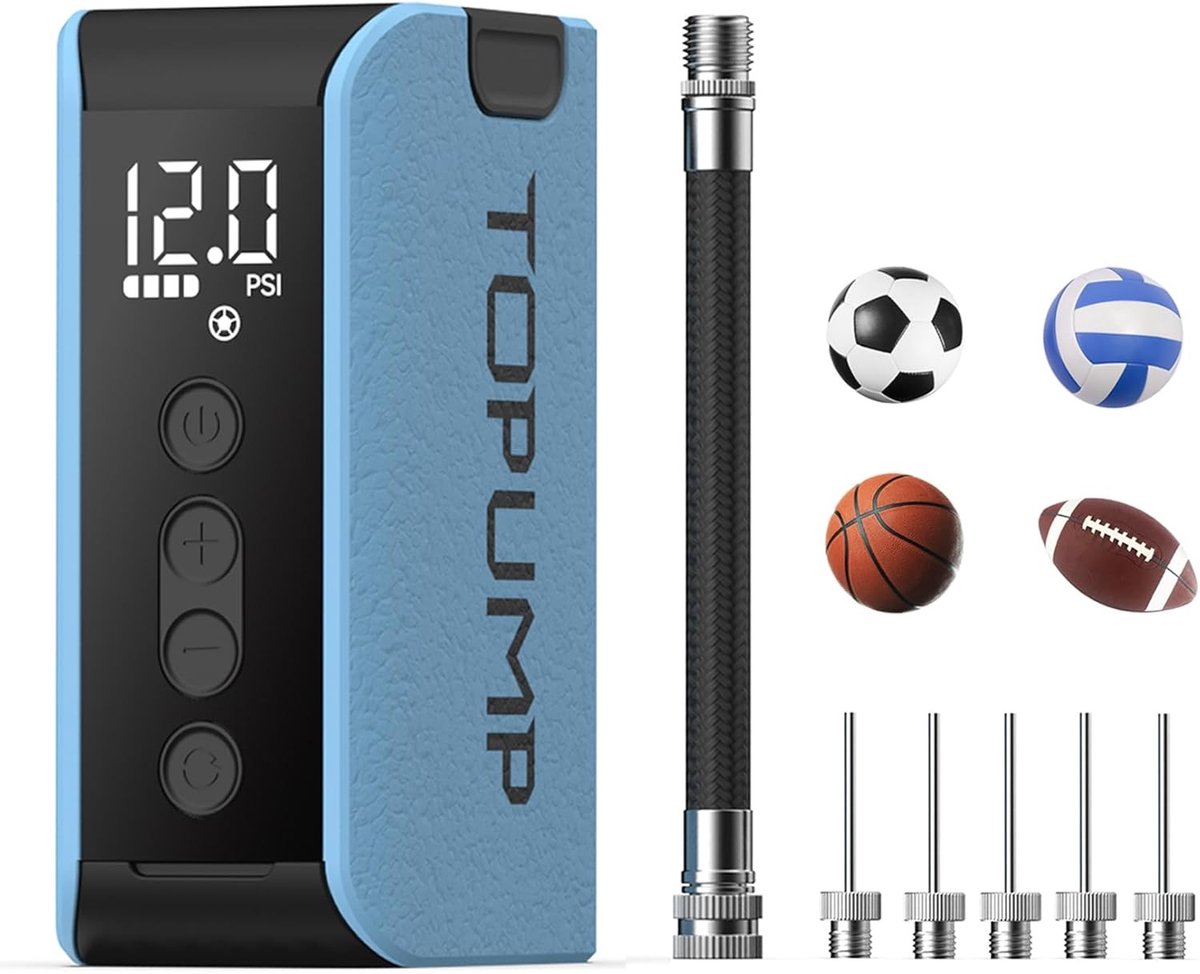 Elektrische Ballenpomp - Draagbaar - Oplaadbaar - Automatische Drukdetectie - Voor Sportballen