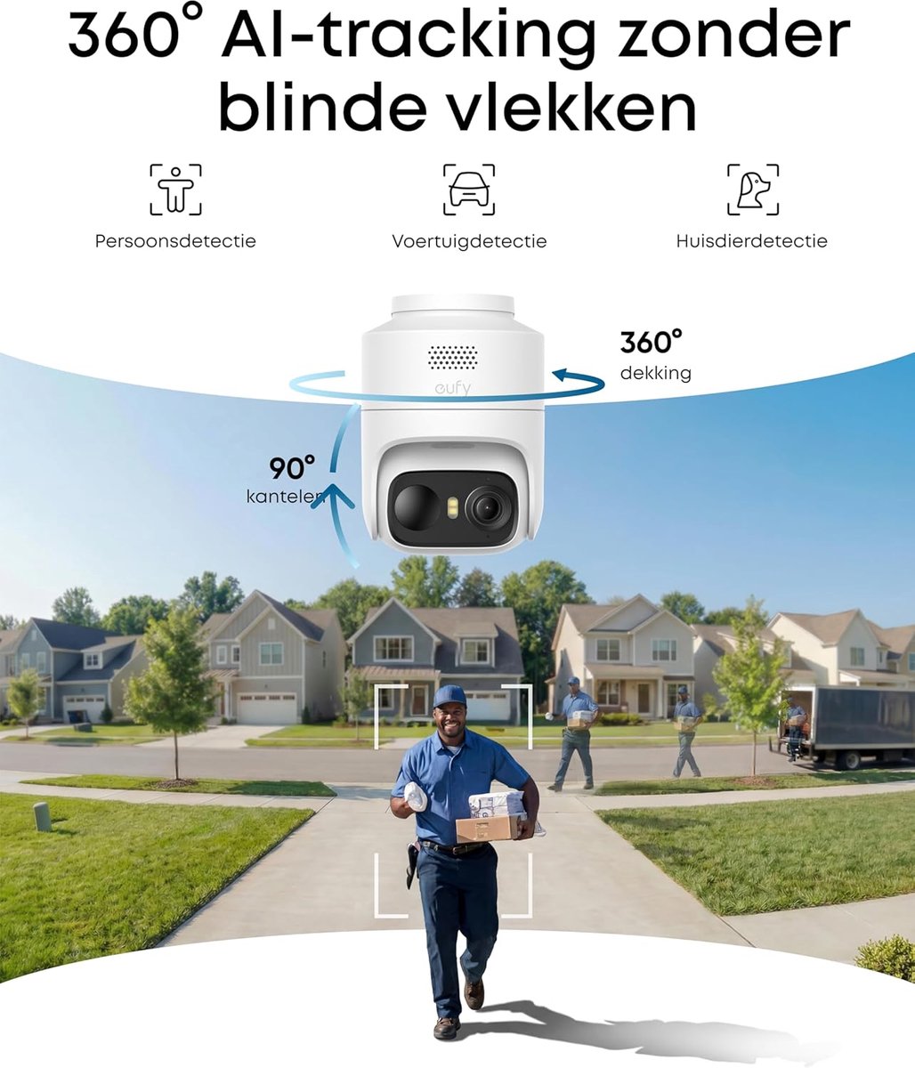 Eufy eufyCam C37 Draadloze Beveiligingscamera met 360° Beeld - afbeelding 2