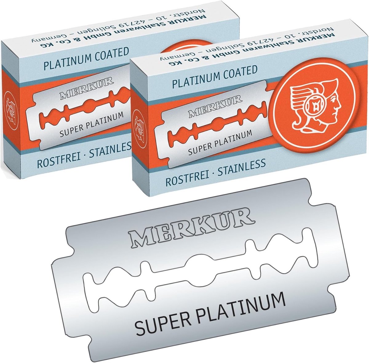 Scheermesjes - Roestvrij Staal - Dubbelzijdig - Platina en Teflon Coating - Voor Traditionele Scheermessen