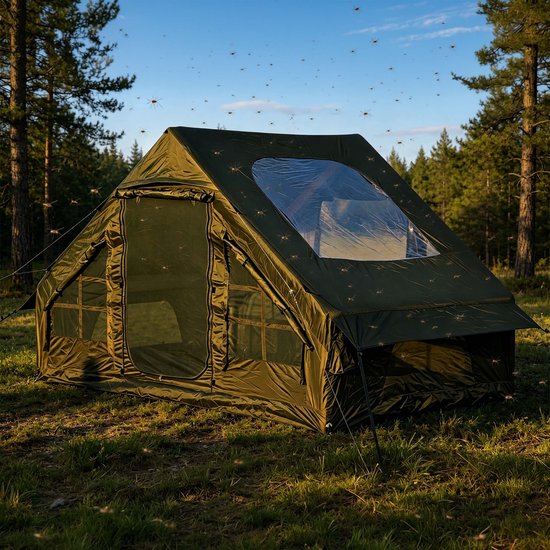 Kampeertent - groen - 300x200x210 cm - stahoogte — afbeelding 5