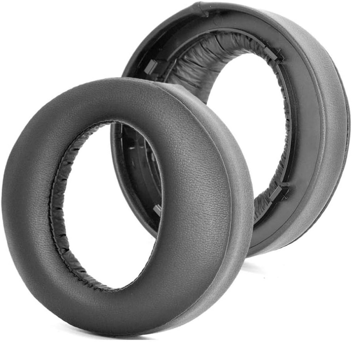 Vervangende Oorkussens voor PS5 Pulse 3D Draadloze Headset - Zachte Kunstlederen Oorkussens met Geluidsisolatie en Hoge Dichtheid Schuim - Onderdeel voor Reparatie (Zwart)