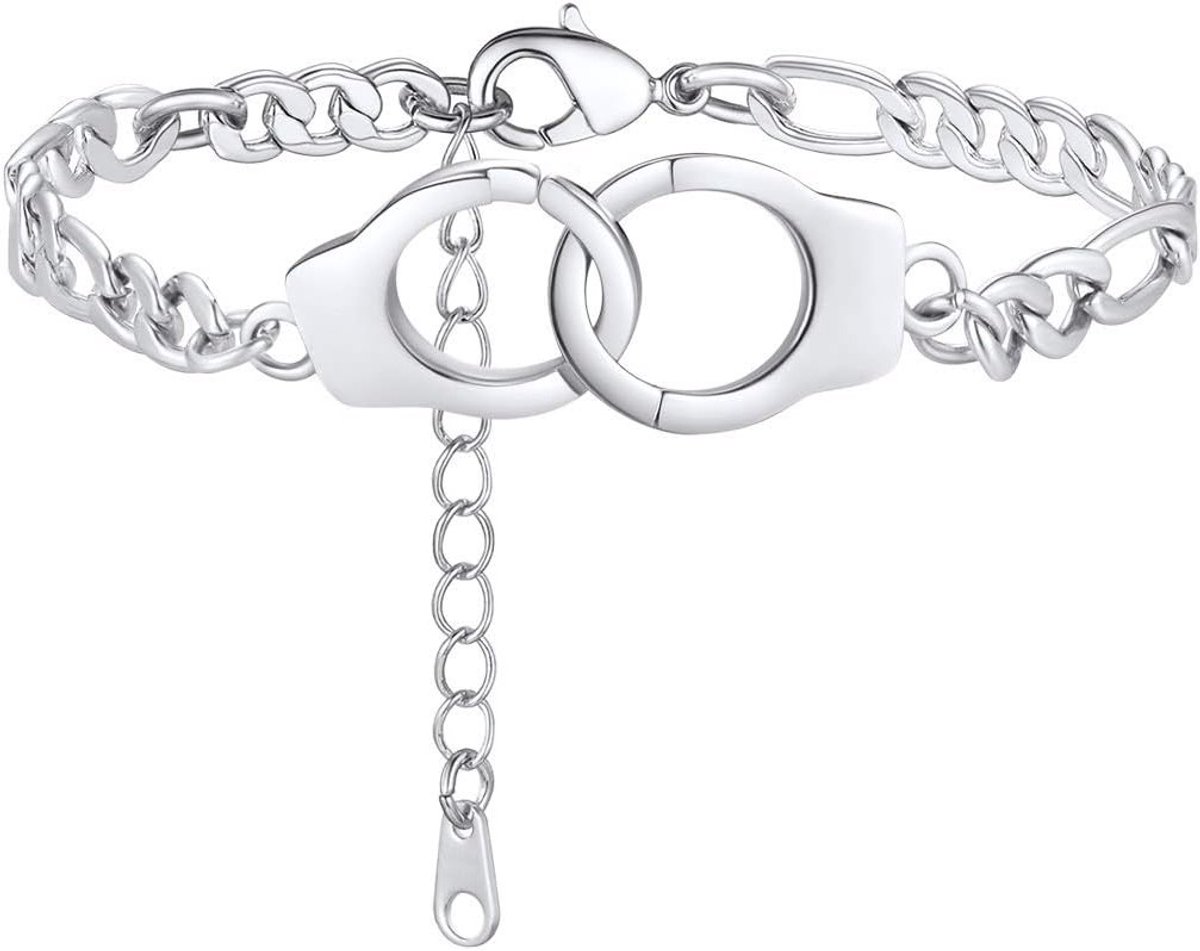 Verstelbare Handboeien Enkelband 21cm-26cm Hypoallergeen RVS Enkelketting Sieraden voor Dames