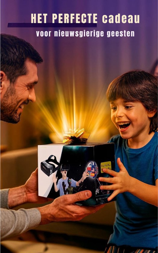 KAD® VR Bril - VR-bril voor Kinderen van 5-12 Jaar - VR Bril met Controller - VR Bril Smartphone - Zwart en Grijs - 20cm x 14cm x 1cm