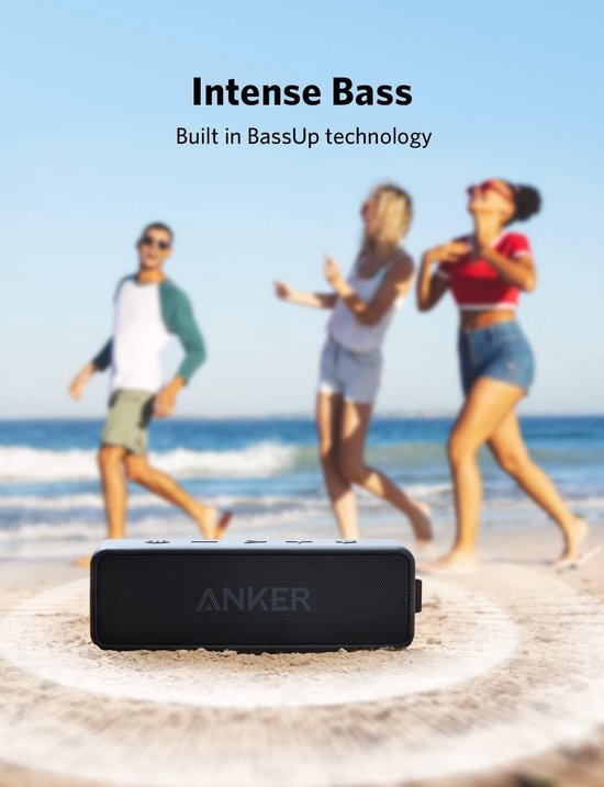Soundcore 2 Bluetooth-luidspreker by Anker - Fantastisch geluid - Enorme bas met dubbele basdrivers - 24-uurs accu - Verbeterde IPX7 waterbescherming - Draadloze luidspreker voor iPhone en Samsung - Zwart van Soundcore — afbeelding 5