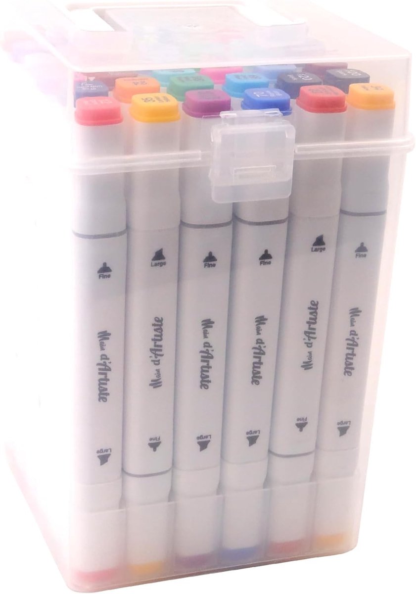 Dubbelpunt Alcohol Markers - Veelkleurig - Fijne en Brede Punt - Sneldrogend - Voor Kunstenaars en Hobbyisten