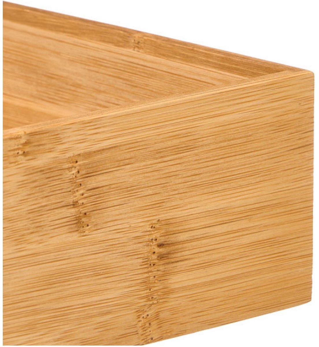 Kinvara Bestekbak/keuken organizer - 5x - 1-vaks - Tidy Smart - bamboe hout - 31 x 15 x 7 cm