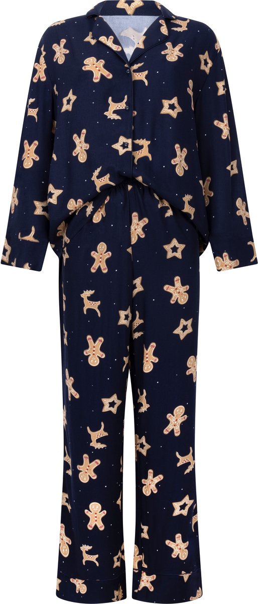 Hunkemöller Pyjamaset Gingerbread Blauw