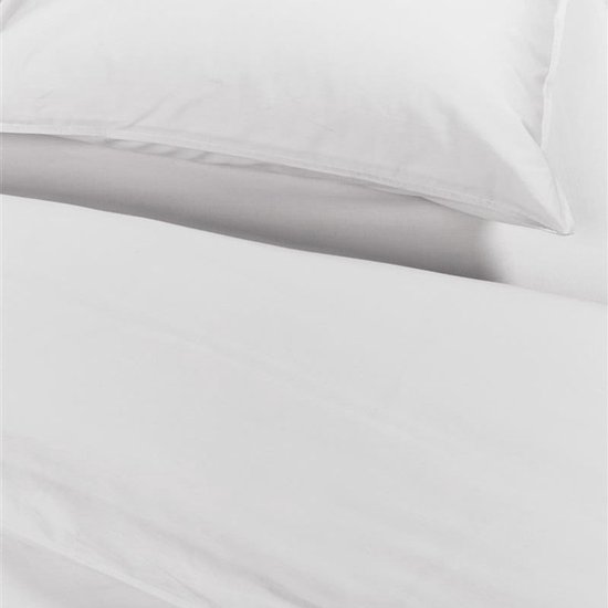 Ambiante Cotton Uni dekbedovertrek - Effen - Tweepersoons - 200x200/220 - Wit van Merkloos — afbeelding 5