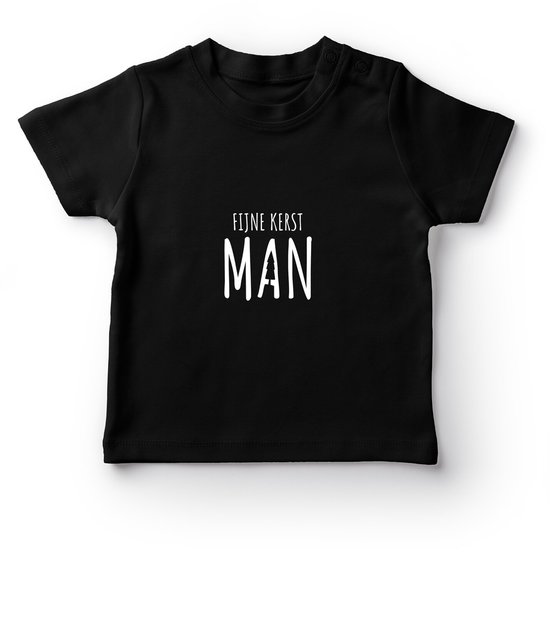 Matching kerstshirts Vader & Zoon/Dochter - Fijne kerst man - maat: vader M kind 62 - matching kleding van Yokkie. — afbeelding 3