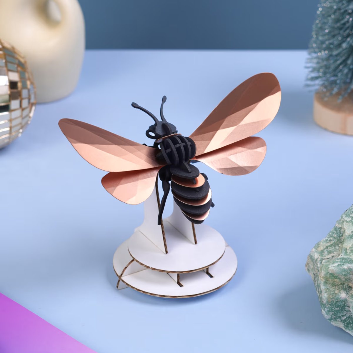 Assembli 3D-puzzel Honingbij - Rose Goud