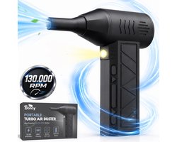 Boncy® Air Duster Pro - 130.000 RPM - 5000 mAh - Compressed Perslucht Turbo Fan - Oplaadbaar & Draadloos - Luchtblazer Stofreiniger - Stofblazer Computer - Jet Blower Pistool