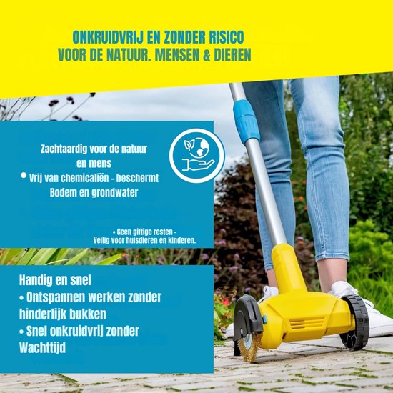Ploutus® Onkruidborstel Electrisch - Professionele Onkruidborstel - Bosmaaier Opzetstuk- 118cm x 24cm x 14cm — afbeelding 4