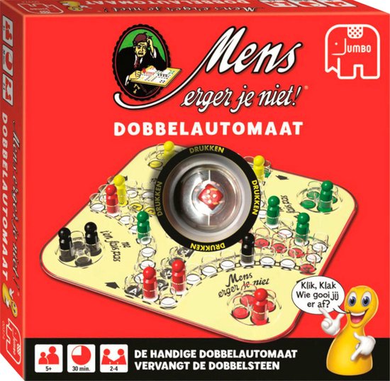 Jumbo - Mens Erger Je Niet! Dobbelautomaat - Bordspel