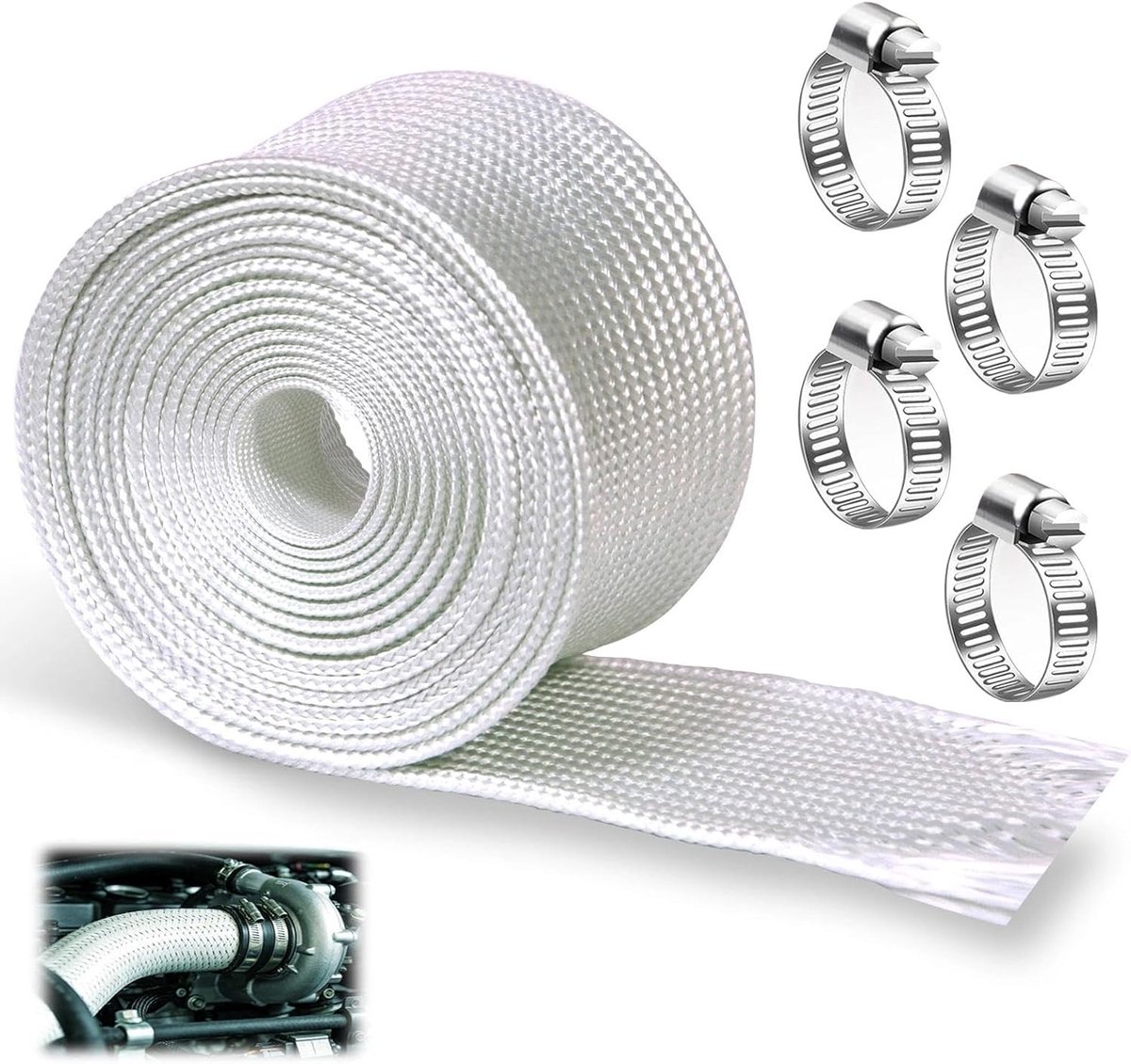 Exhaustslang 25 mm voor staande kachels, 160 cm hittebestendige slang voor noodgeneratoren en isolatie van verwarmingssystemen