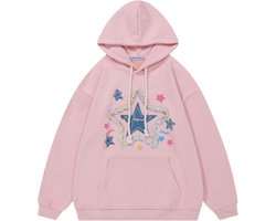 Eden Dames hoodie met capuchon oversized hoodie met zak pullover lange mouwen sweatshirt katoen vrije tijd hoodie bovenstuk