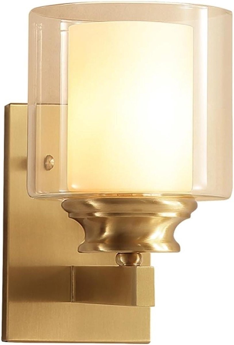 Koperen Wandlamp - Sfeerverlichting Muur - Interieur Decoratie - Moderne Eenvoud - 22cm x 13cm - Koperkleurig