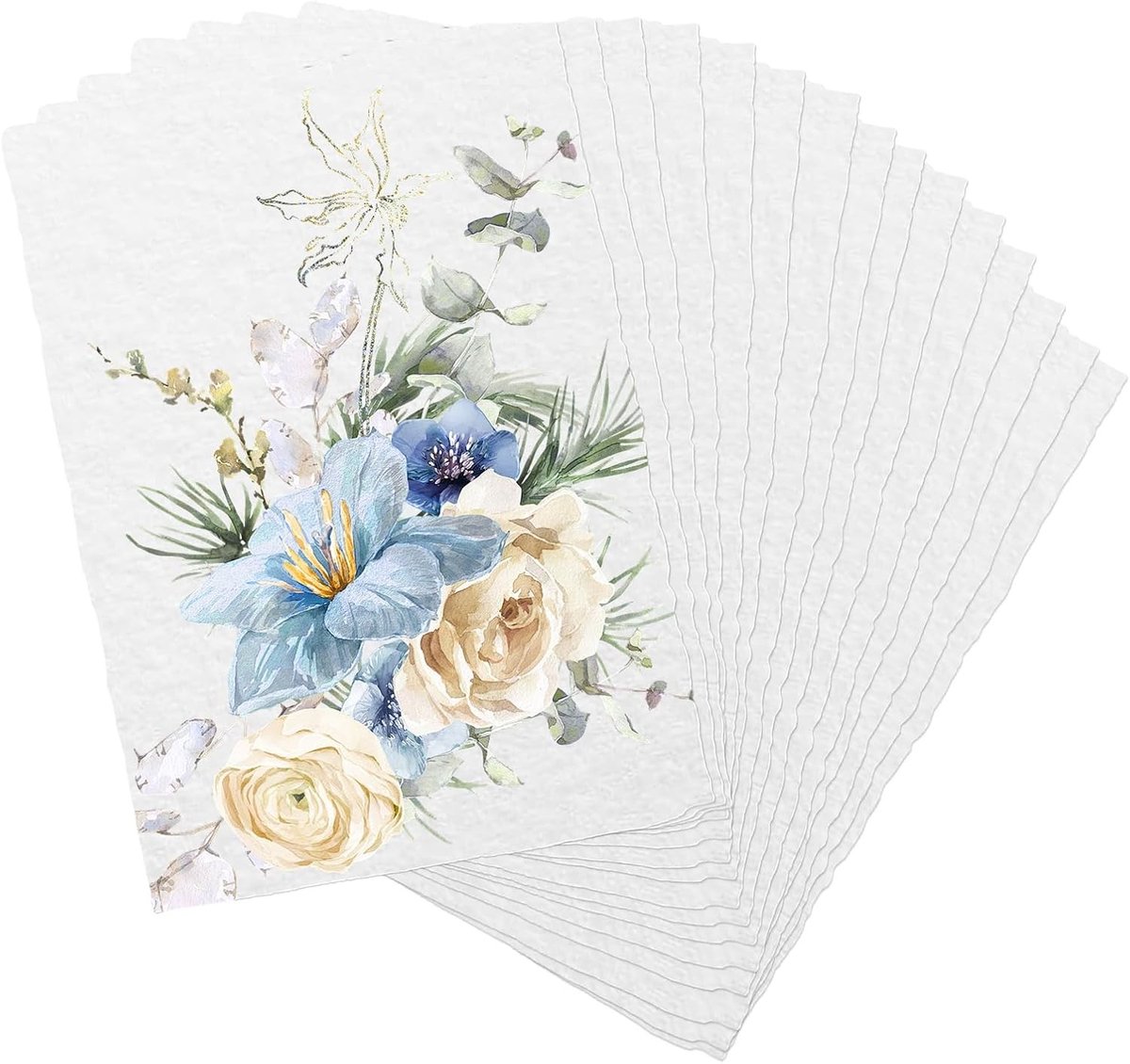 Handgemaakt A6 Katoen Papier voor Schilderen en Tekenen, Waterverf Papier, Dikte 300 g/m², Textuur, Perfect voor Uitnodigingen en Creatieve Projecten, 10.2 x 15.2 cm