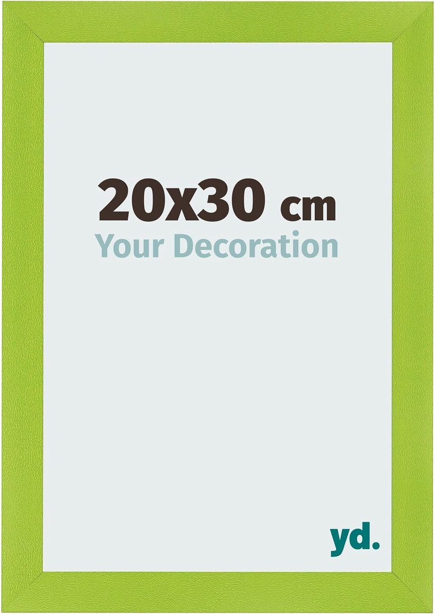 Fotolijst 20x30 cm - Groene MDF lijst - Acrylglas - Eenvoudig te hangen - SnelShoppen