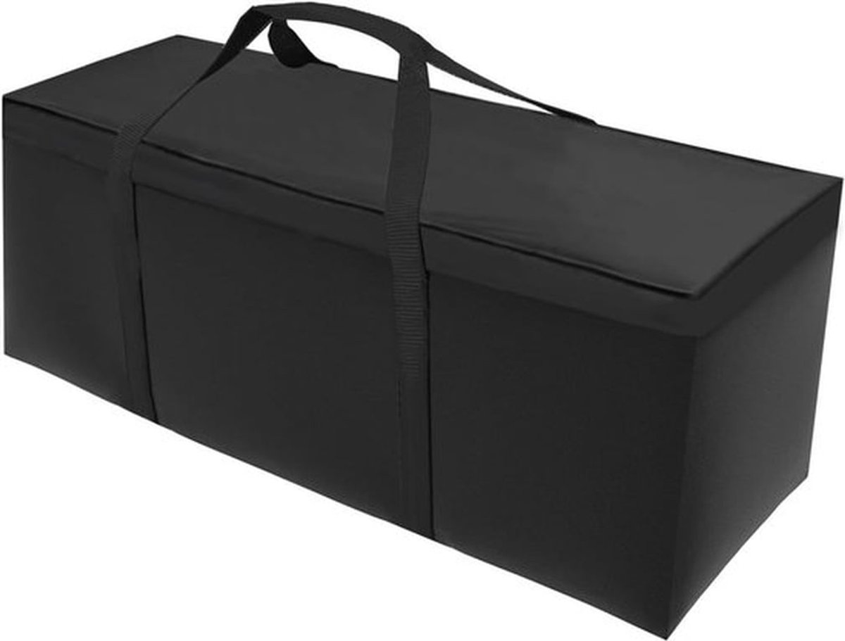 Waterdichte Opbergzak voor Tuinkussens - 600D Oxford, UV-bestendig, Scheurbestendig, Ruimtebesparend en Geschikt voor Buitengebruik (Zwart, 175x55x75cm)