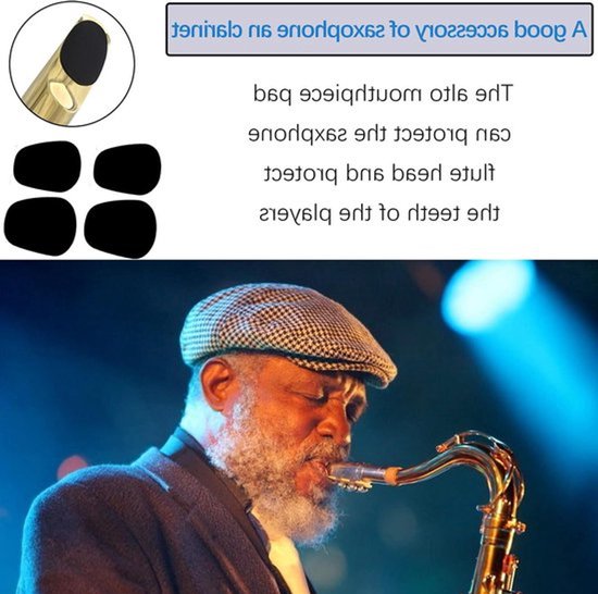 8 Stuks Mondstuk Kussens voor Saxofoon en Klarinet - Ovalen Rubber Patches en Pads voor Comfort en Bescherming — afbeelding 4