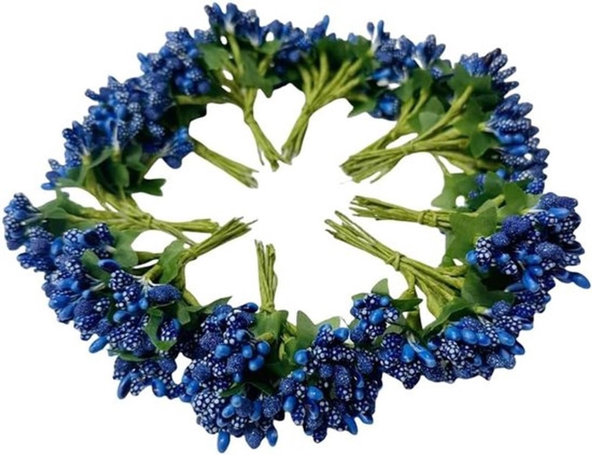 144 Stuks Mini Kunstbloem Stamens en Zachte Stelen voor DIY Bruiloft Decoratie, Haaraccessoires, Taartdecoratie en Corsages