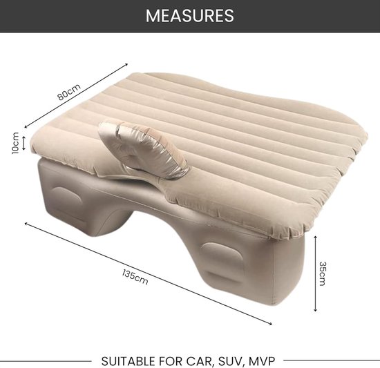 Opblaasbaar Autobed - Luchtbed Auto - Kamperen en Reizen - Specifiek voor Tiguan - 1 x 1 x 1 cm — afbeelding 5