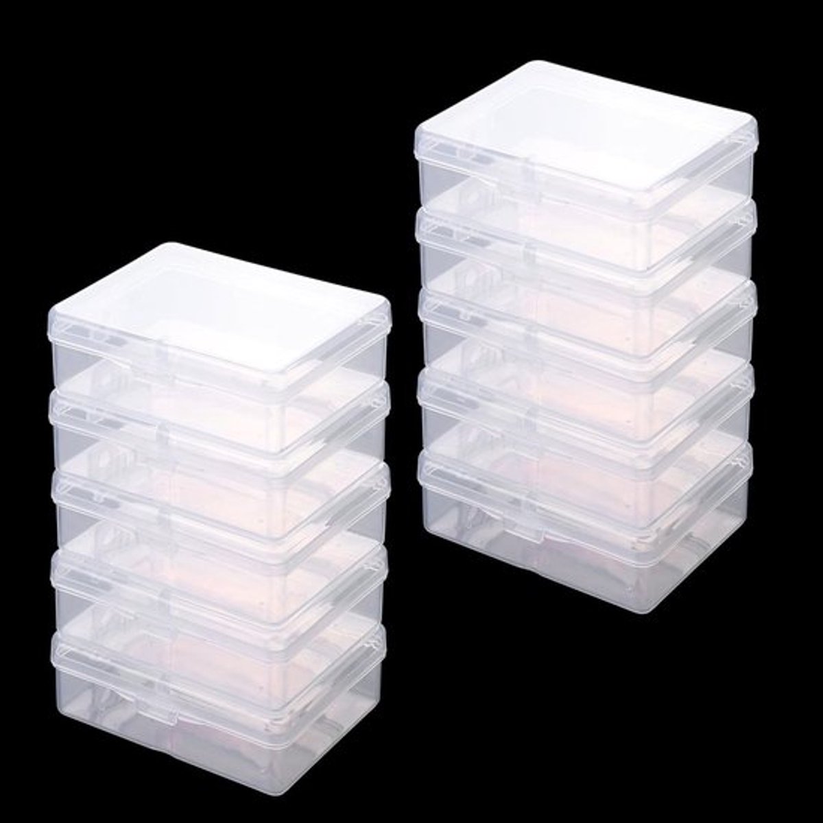 10 Stuks Transparante Plastic Speelkaarten Doos met Deksel, Opbergdozen voor Speelkaarten, Bankkaarten, en Sieraden