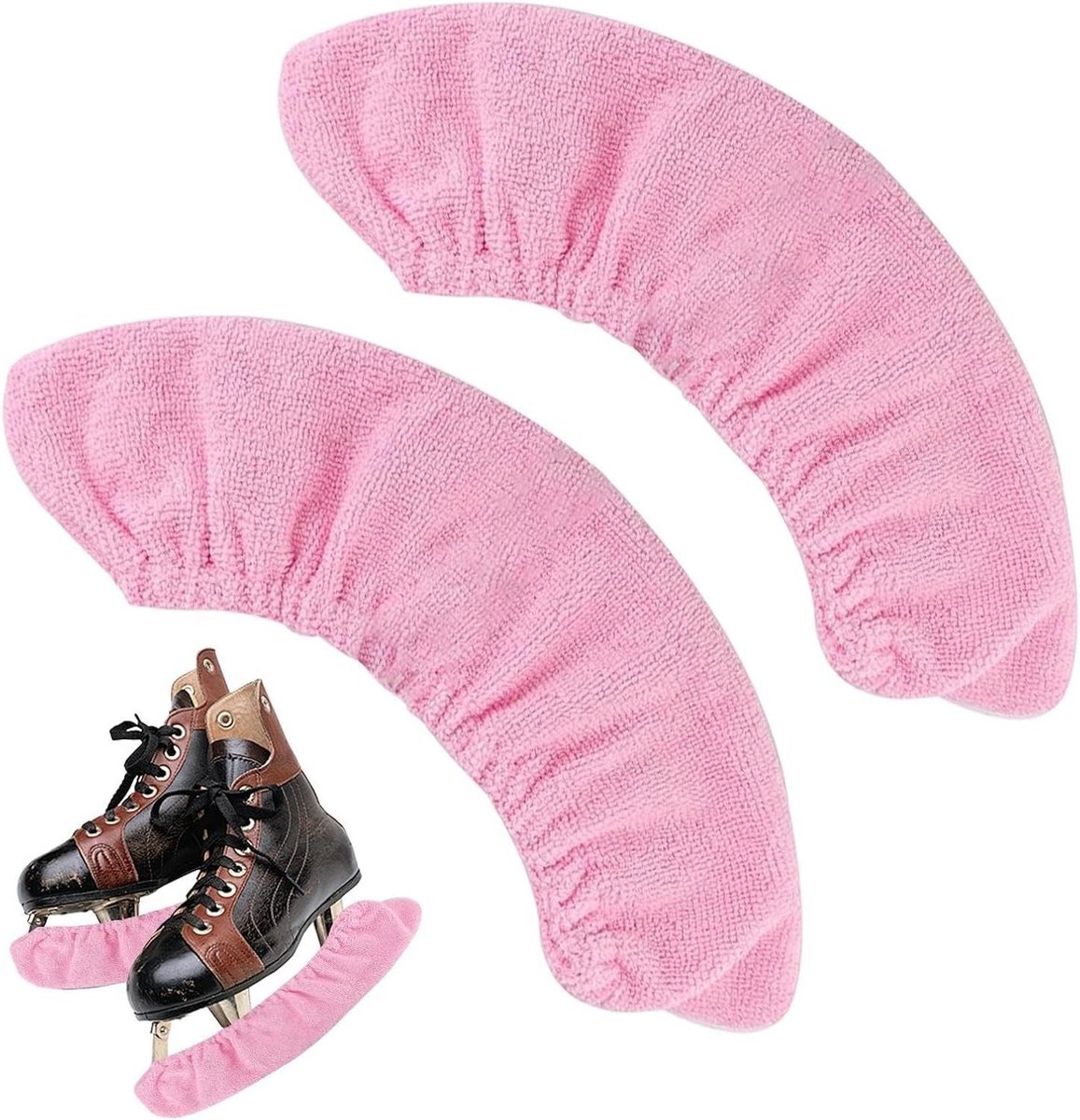 Schaatsbeschermers - Schoenhoezen - Bescherming Slijtage - Absorberend Microvezel - Universele Pasvorm - Roze
