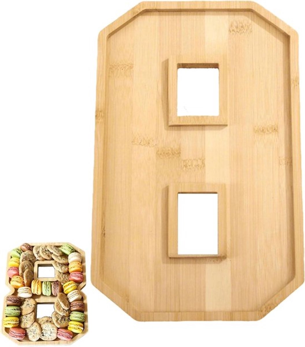 Houten Vleesplank in Cijfervorm - Houten Pallet Set voor Feestelijke Deli Tray en Verjaardagen (8)