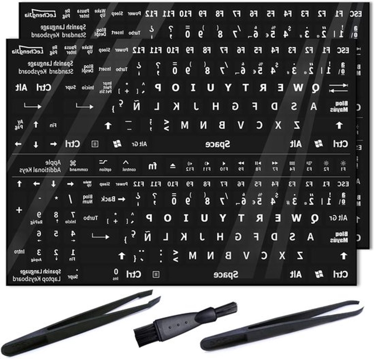 Vervangende Zwarte Stickers voor Standaard Toetsenborden en Laptops - Perfecte Pasvorm, Duurzaam en Waterbestendig