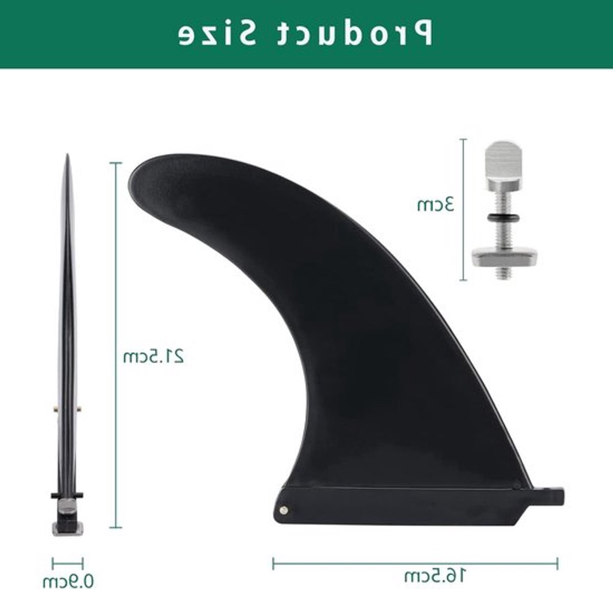 Verwijderbare surfplank vin voor SUP en longboard, inclusief schroeven, waterafscheider voor opblaasbare kajak en surfplank
