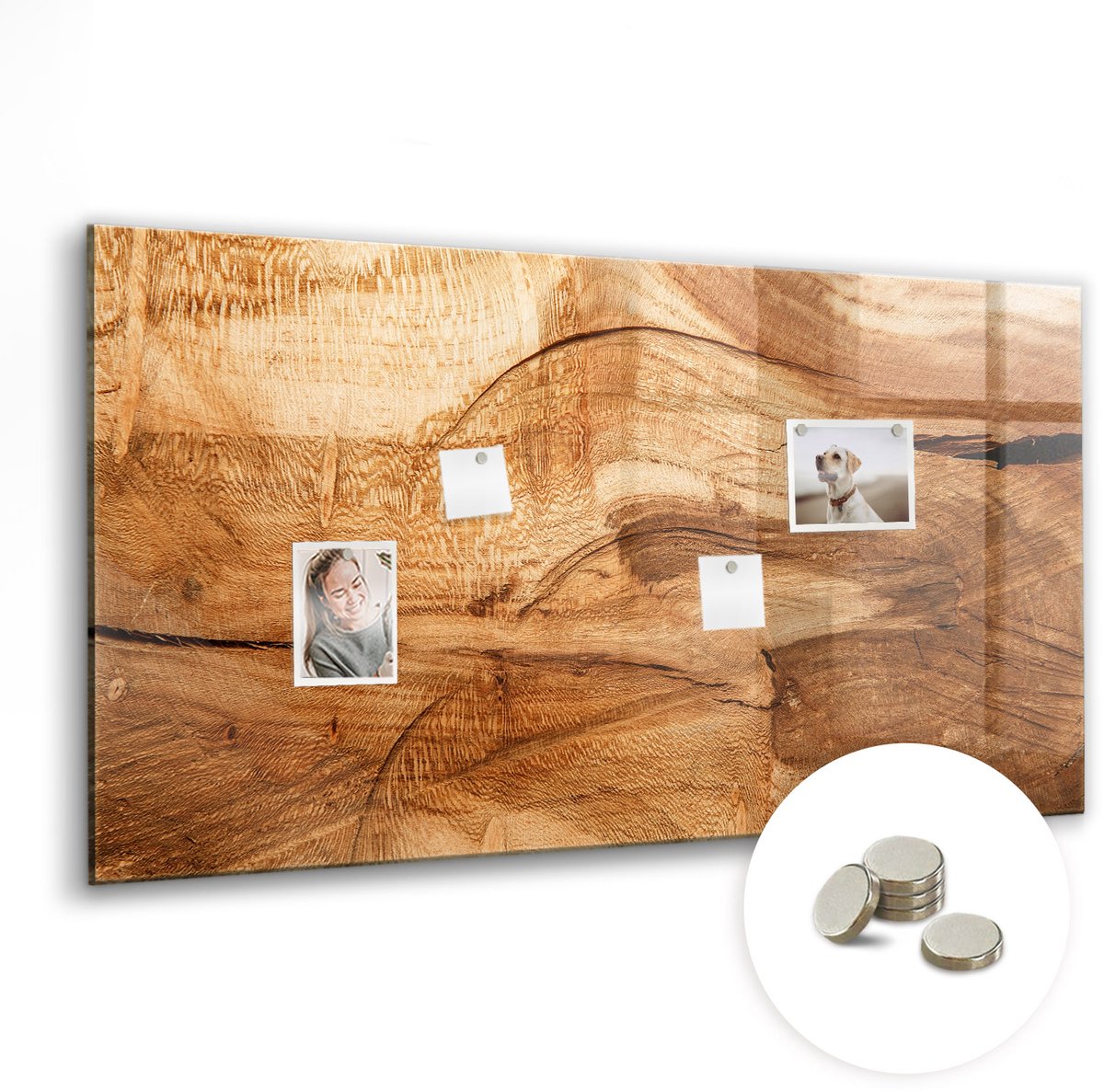 Coloray Glazen Magneetbord - Magnetisch Bord Berglandschap - 120x60 cm - Bruin Magneetbord - Magnetic Board - Woonkamer Decoratie