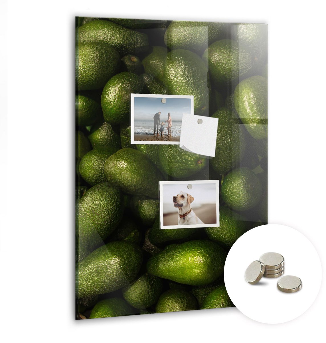 Coloray Glazen Magneetbord - Magnetisch Bord Een explosie aan smaken - 40x60 cm - Groente Magneetbord - Magnetic Board - Woonkamer Decoratie