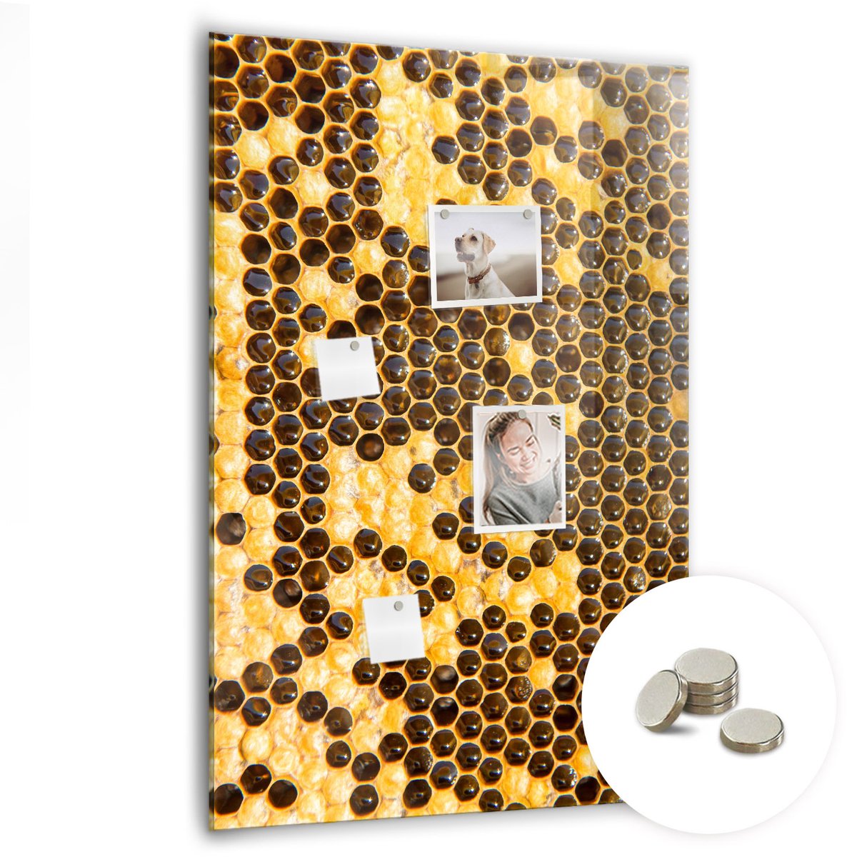 Coloray Glazen Magneetbord - Magnetisch Bord Bordeauxrode kleur - 70x100 cm - Geel Magneetbord - Magnetic Board - Magnetisch Wandbord