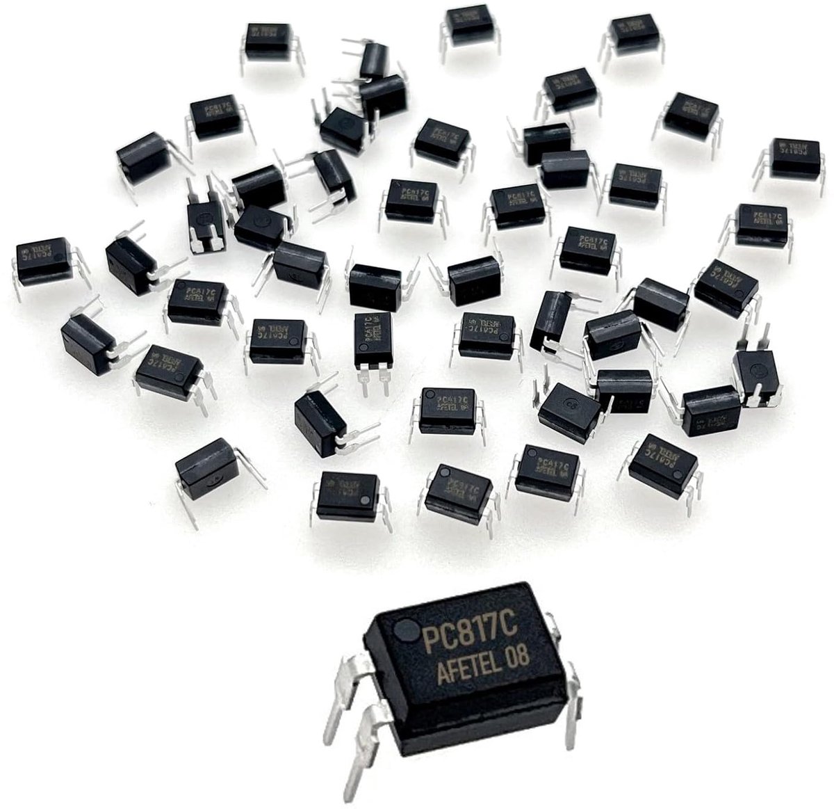 SnelShoppen - 50 stuks optocouplers PC817C 2.54mm DIP-4 4 pin fotokoppelaars, hoge dichtheid, lichtgewicht en robuust, voor breadboard en matrix