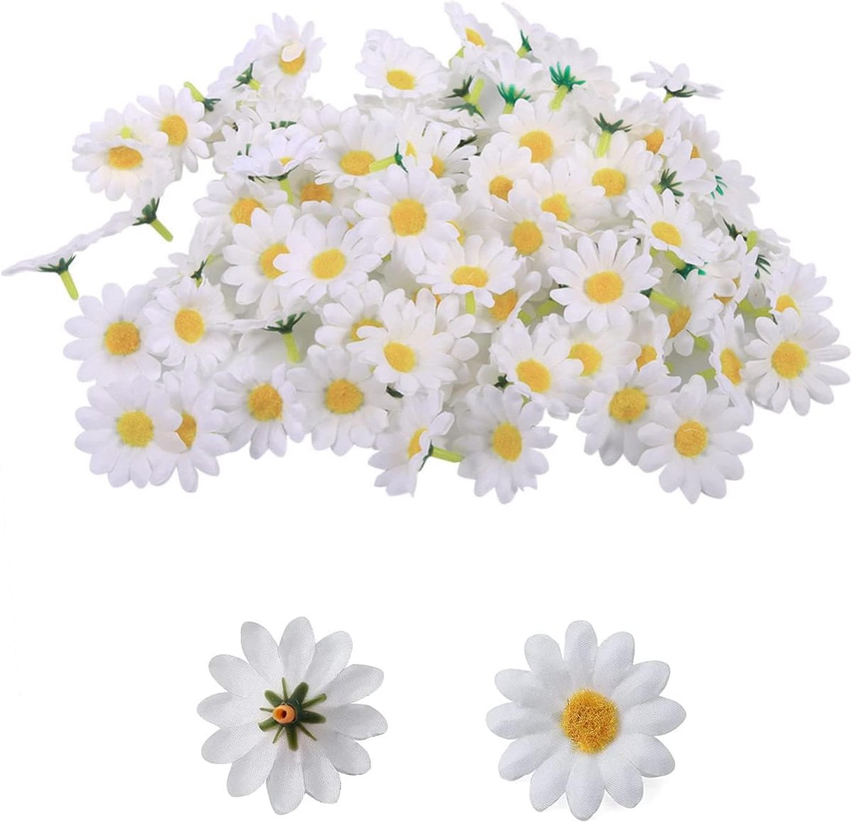 SnelShoppen - Kunstbloemen Margrieten, 100 Stuks, Klein, Decoratie, Kunstbloemen, Realistische Kleuren, Herbruikbaar, Ideaal voor Bruiloften en Creati