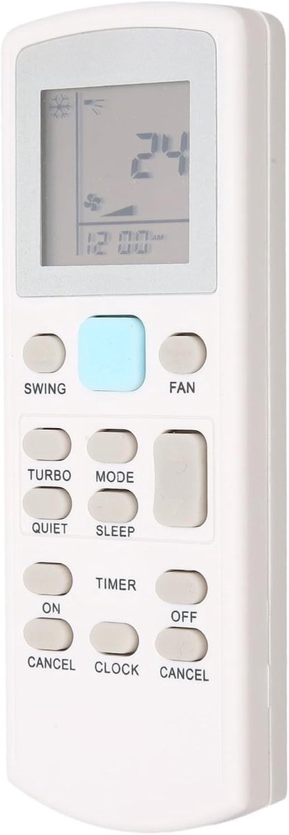 SnelShoppen - Airco Afstandsbediening voor ACSON/DAIKIN, Vervangende Remote met Gevoelige Knoppen en LED Zwart, Eenvoudig te Gebruiken, Direct Klaar v