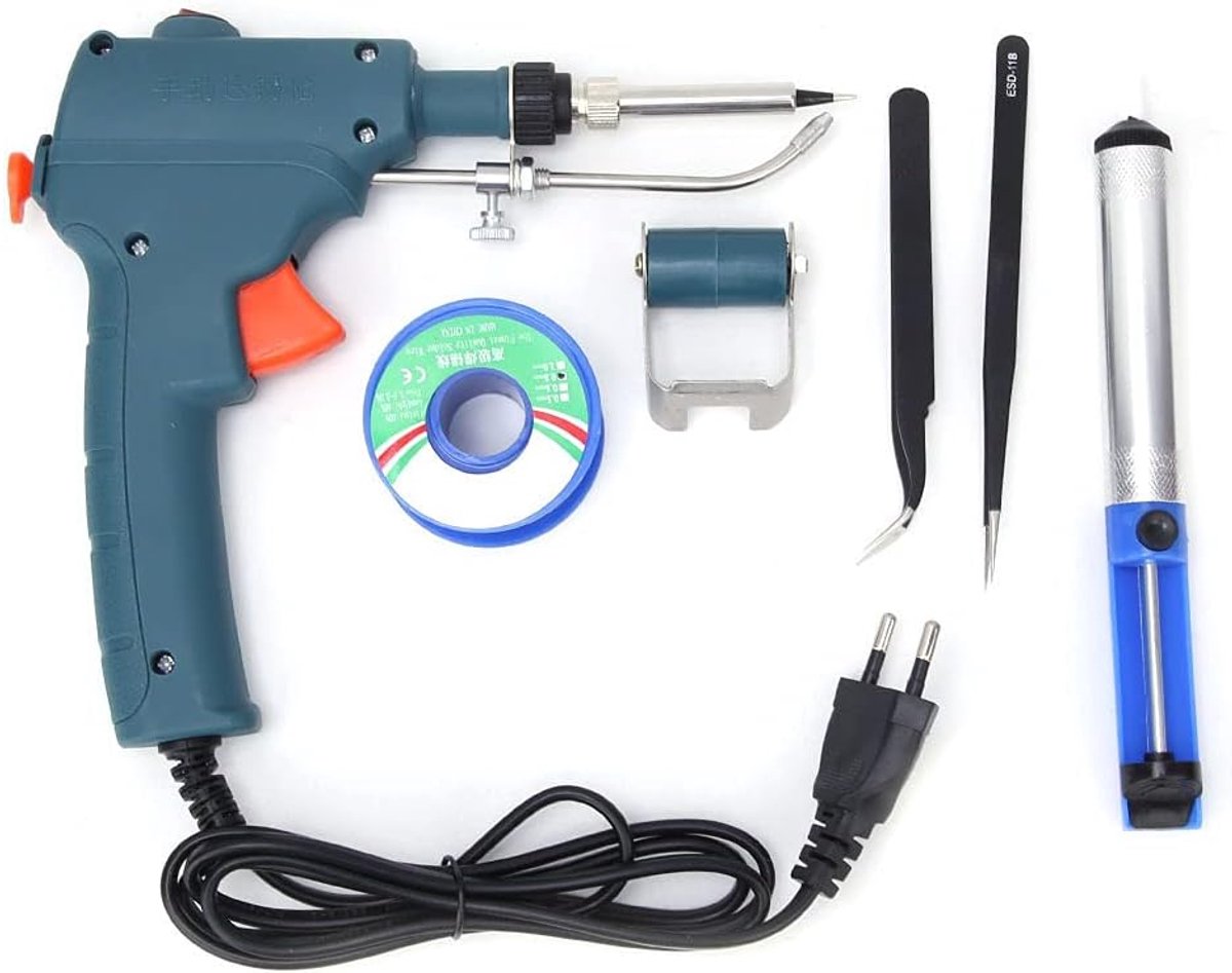 SnelShoppen - 80W Handheld Soldeerbout met Automatische Looddraad, Snelle Verhitting, Duurzaam, Voor Reparatie en Lasklus, Professionele Soldeertool