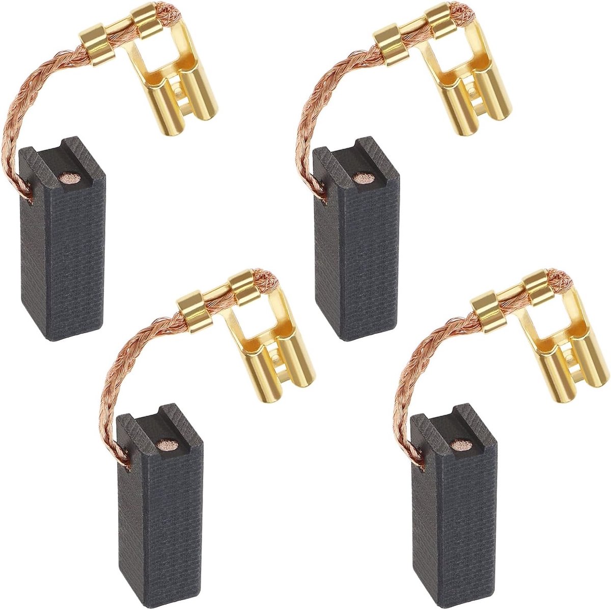 SnelShoppen - 2 Paar Koolborstels Auto Stop Vervangingsonderdelen voor Bandschuurmachine 6.4x8x18mm - Geschikt voor Holzher 2410 2411 2420 - Hoogwaard