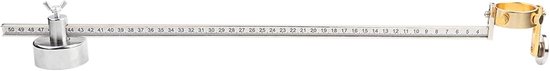 Snijbrander Cirkelsnijder - Toortskompas Geleidewiel - Metaalbewerking Cirkels - Ingebouwde Liniaal - 10-100 cm - Zilver — afbeelding 2