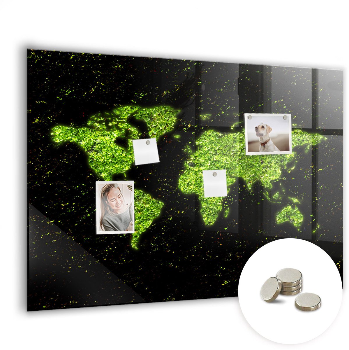 Coloray Glazen Magneetbord - Magnetisch Bord Specerijen op lepels - 100x70 cm - Groente Magneetbord - Magnetic Board - Keuken Decoratie