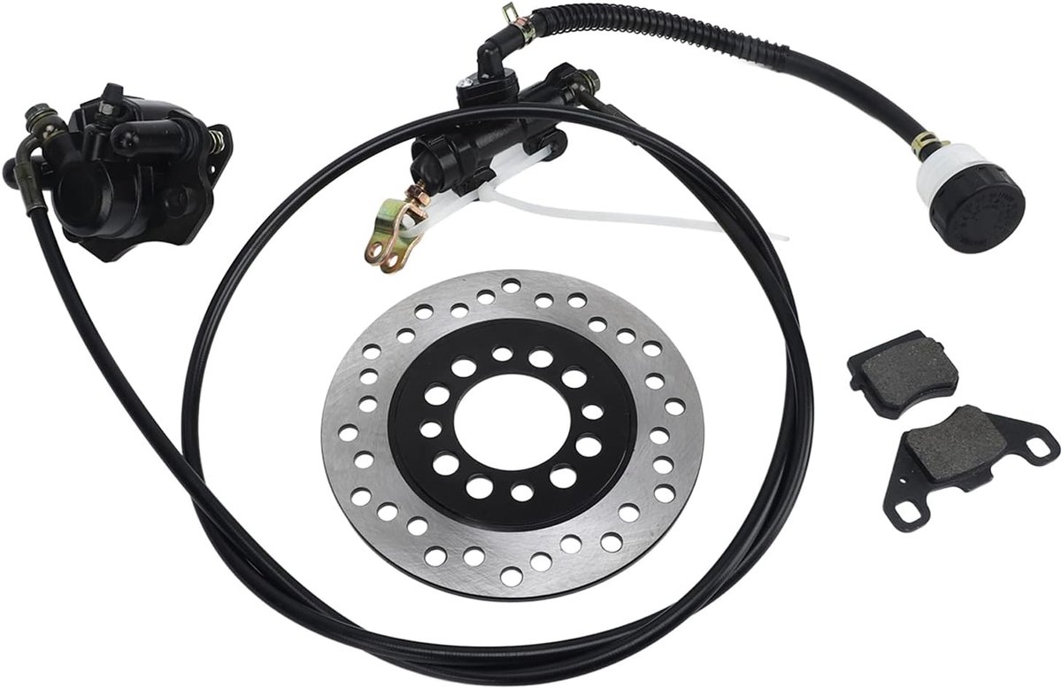 SnelShoppen - Disc Remset voor Go Kart, Hydraulische Remklauw en Remschijf, Geschikt voor 50Cc 110Cc 125Cc 150Cc 200Cc 250Cc Dirt Bike Quad ATV